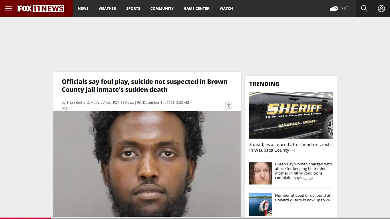 Probe begins on Brown County jail inmate's sudden death